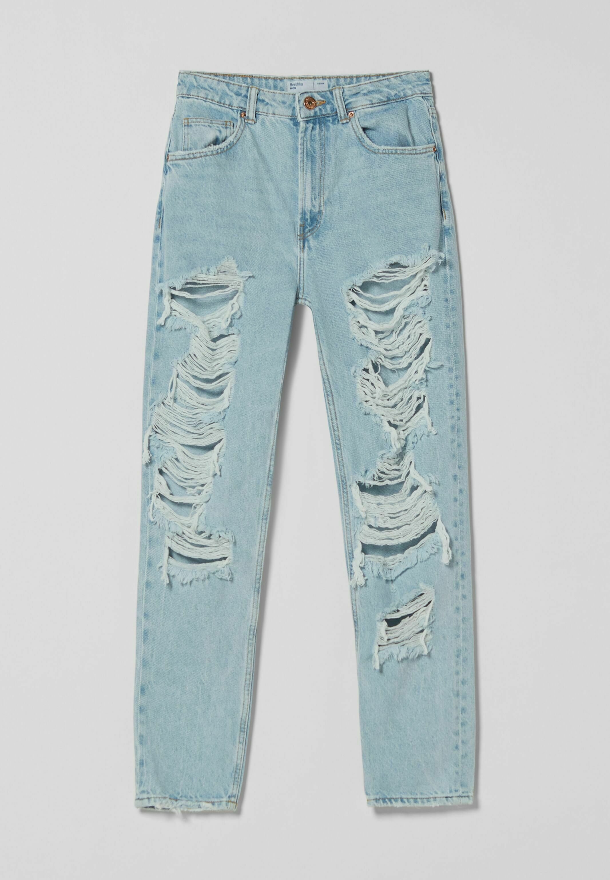 Bershka Slim fit jeans - light blue/lichtblauw - Zalando.nl