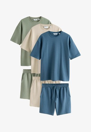 Next, SET 3 PACK - Pyjama - blue green neutral