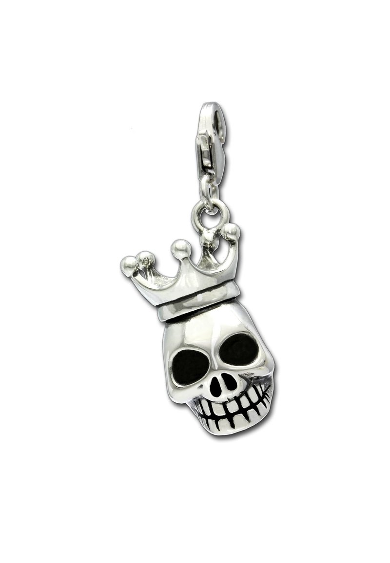 SilberDream TOTENKOPF - Anhänger - silberfarben schwarz/schwarz ...