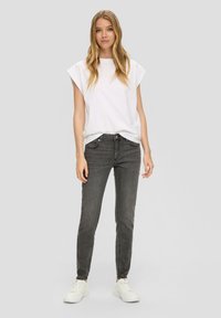 QS Slim fit jeans - schiefergrau