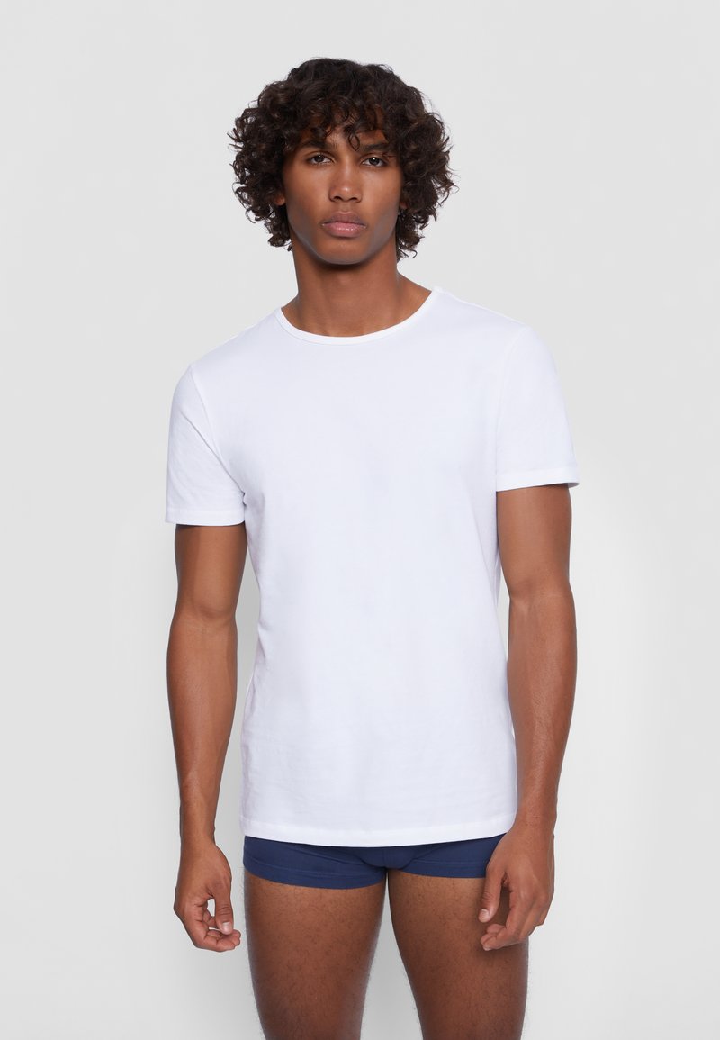 Levi's Heren T-shirt 6-pack heren onderhemd ronde hals, zwart, S