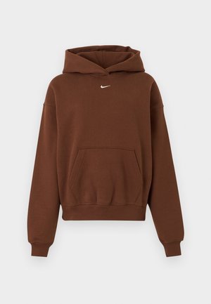 Nike Sportswear, W NK STDO FLC MW OS PO HDY - Felpa con cappuccio - cacao wow/(sail)