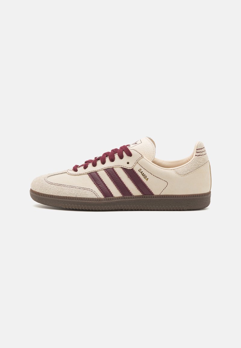 adidas Originals SAMBA OG - Baskets basses - white/maroon/putty grey