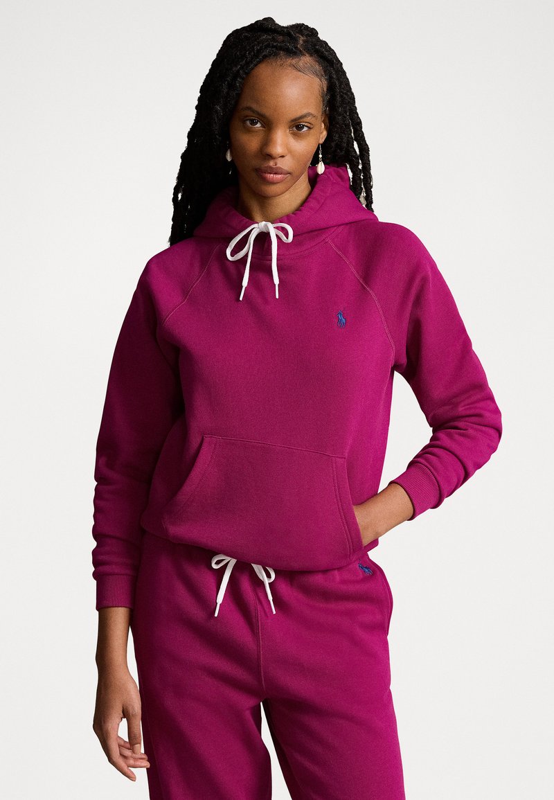 Polo Ralph Lauren SHRUNKEN FIT FLEECE HOODIE - Mikina s kapucňou - fuschia berry