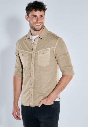 LANGARM-UNI - Hemd - braunbeige