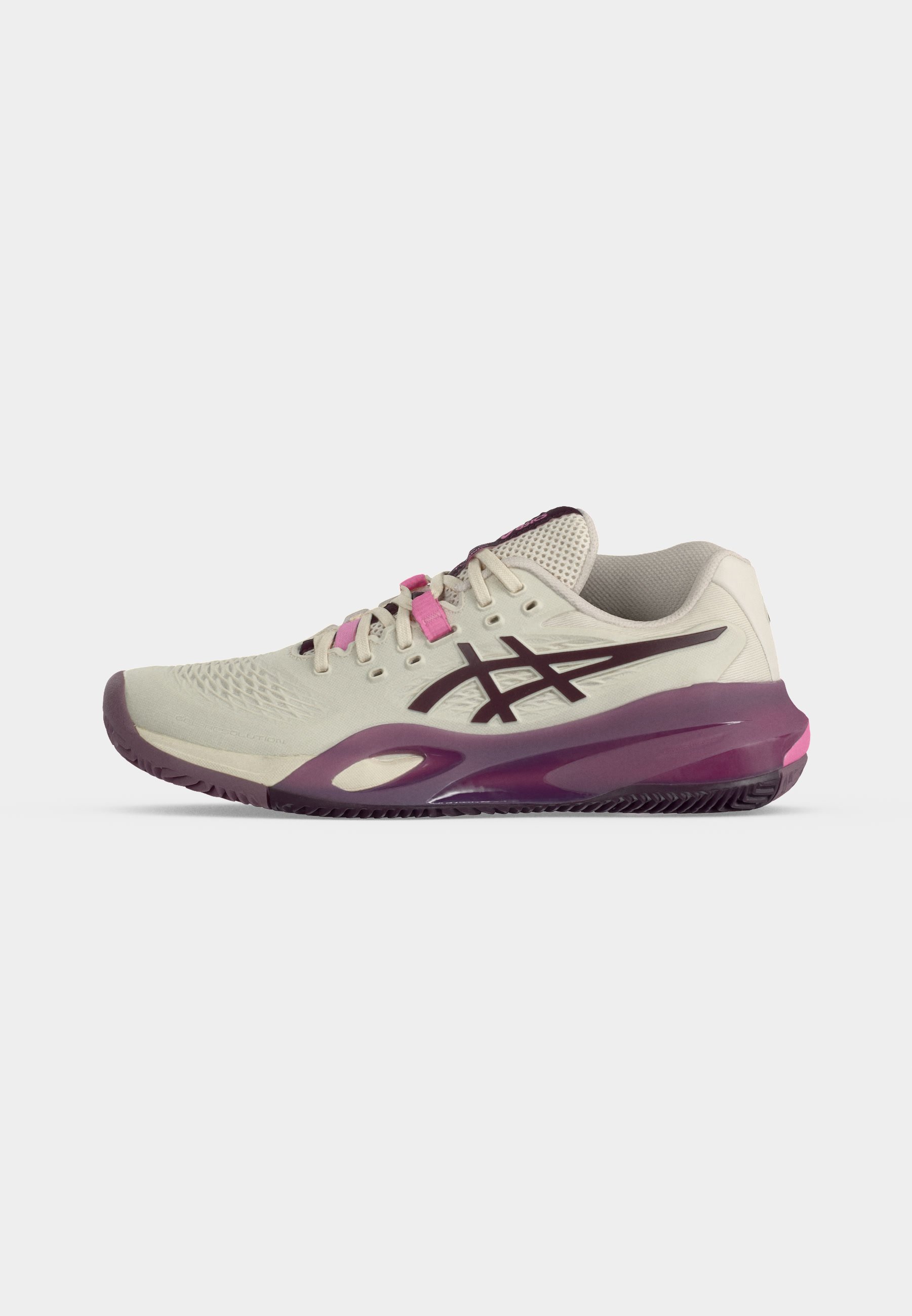 ASICS GEL RESOLUTION X - Pantofi de tenis pe zgură - soft oat/dark