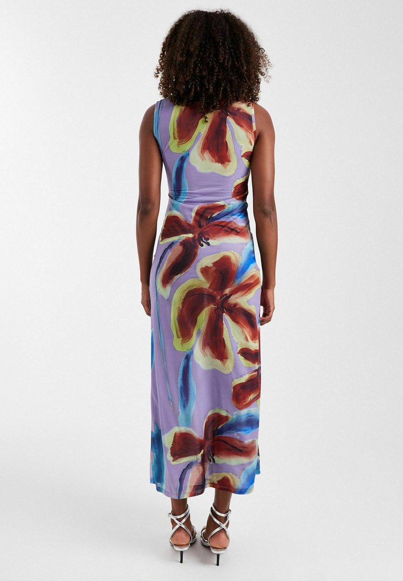 open lace back dress Venus Off-The-Shoulder Maxi Dress | Purple Multi