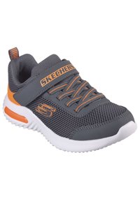 Skechers BOUNDER-TECH - Baskets basses - charcoal orange synthetic / textile / trim