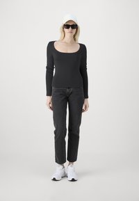 Gina Tricot LONG SLEEVE - Majica z dolgimi rokavi - black