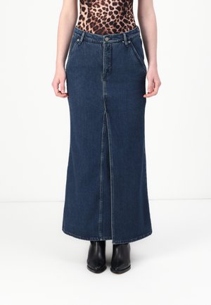 Good American FIT AND FLARE MAXI SKIRT - Jupe en jean - indigo