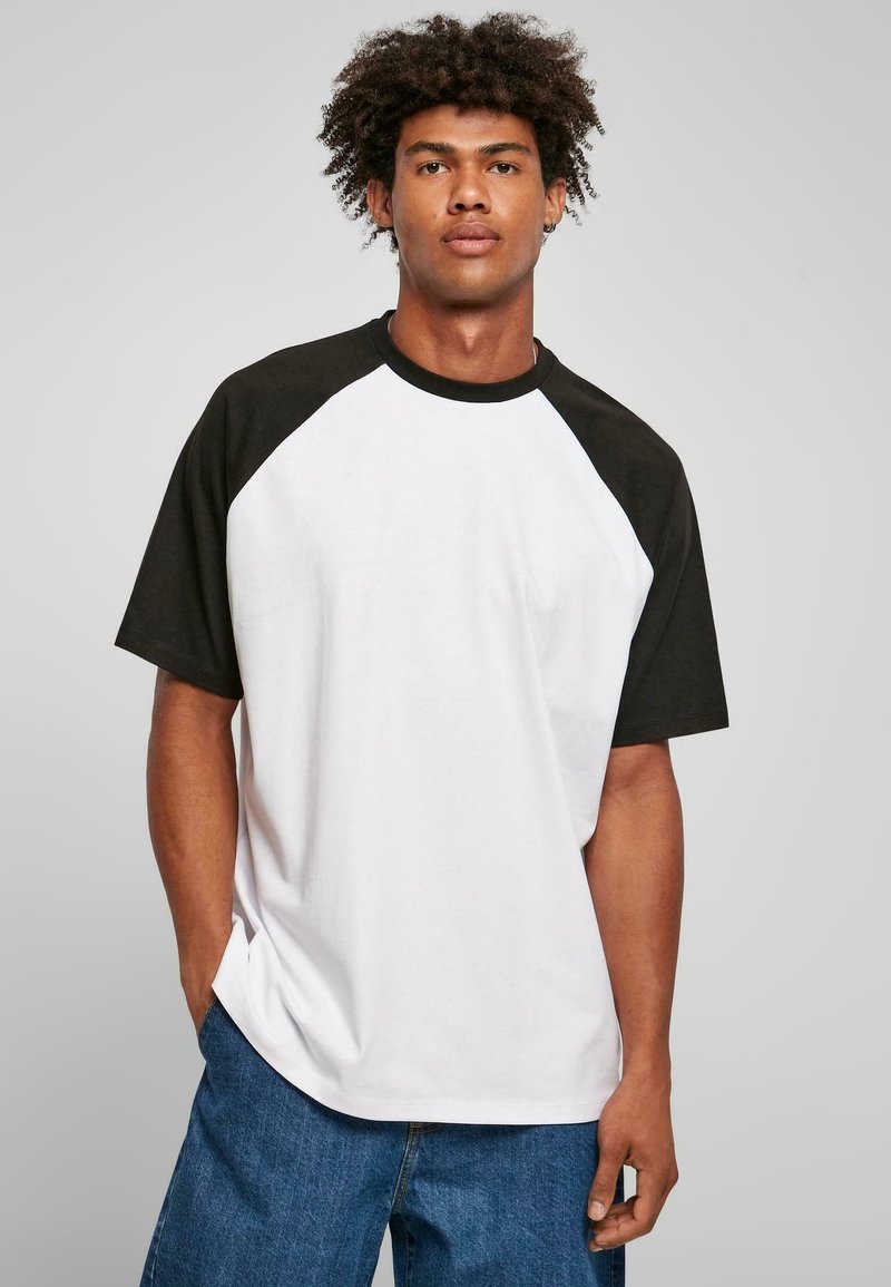 Urban Classics RAGLAN TEE - Trükipildiga T-särk - white black