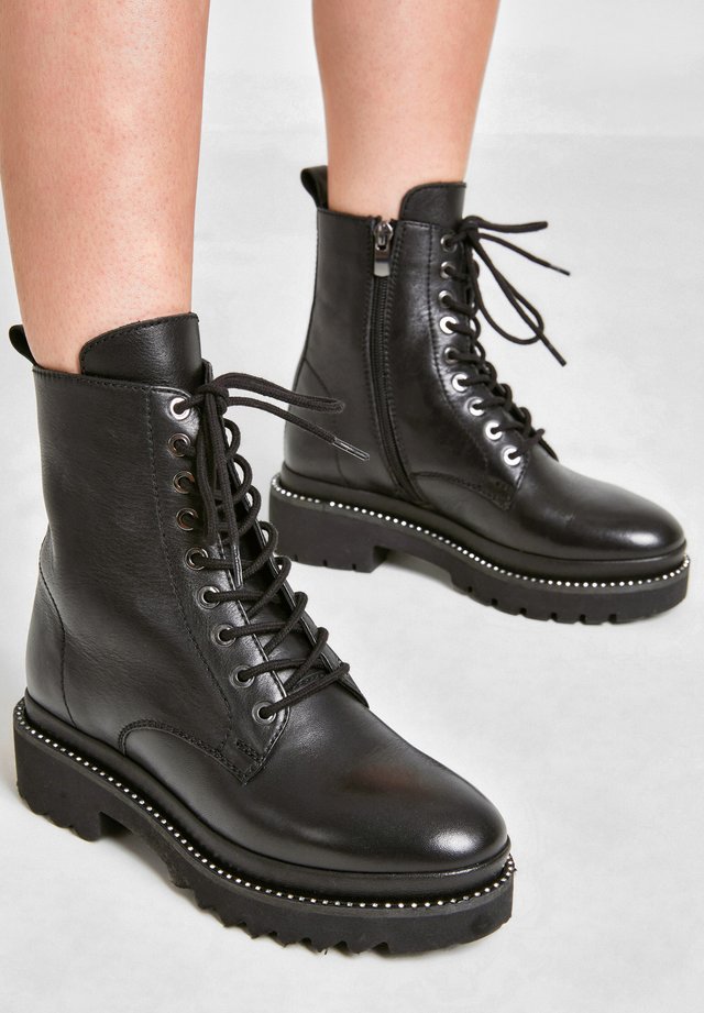 Bottines à lacets - black blk