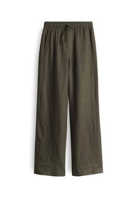 HIGH RISE LONG WIDE FIT - Trousers - olive leaf