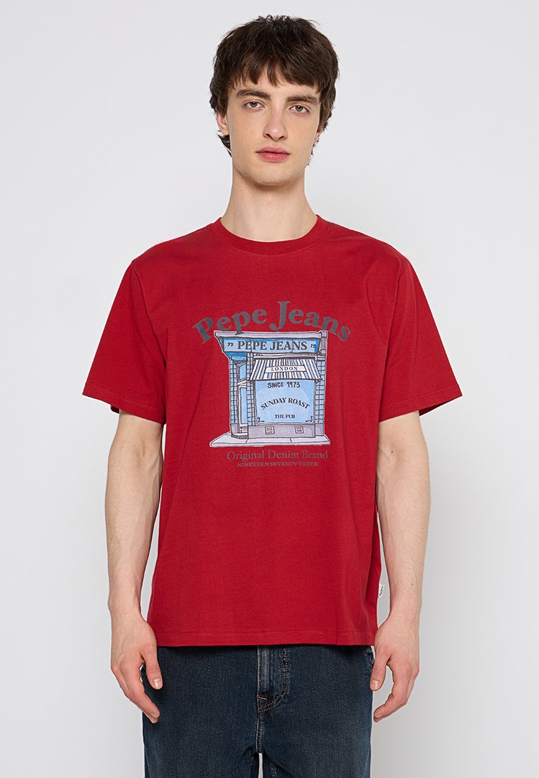 Pepe Jeans T-shirt print rood