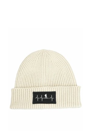 Neverless MIT PATCH AUFDRUCK HERZSCHLAG WANDERN - Beanie - beige