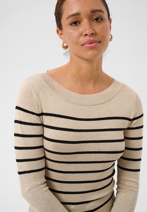 Kaffe, KALIZZA BOATNECK - Pullover - feather gray melange black