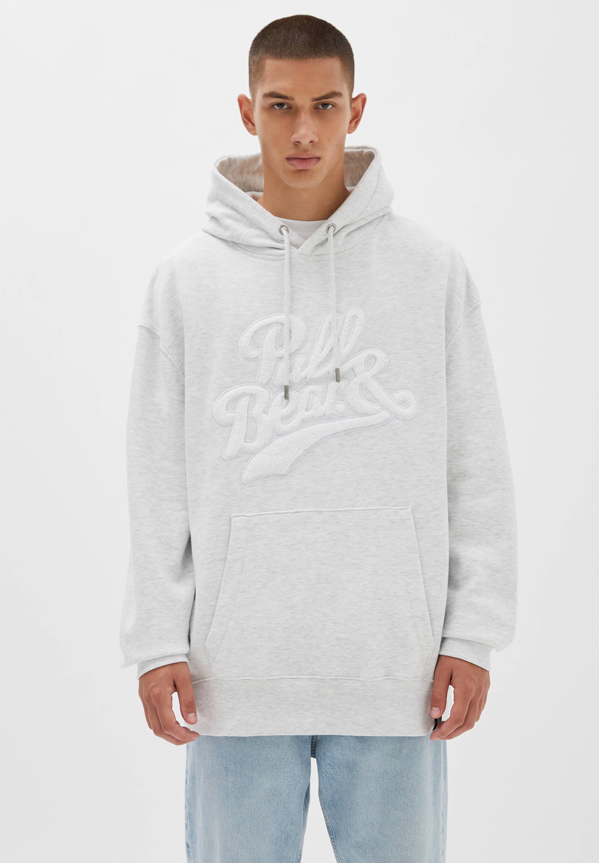 PULL\u0026BEAR Sweat à capuche - off-white/écru - ZALANDO.FR