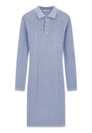 Guess, GESTRICKTES MINI DRESS - Vestido de tubo - taubenblau