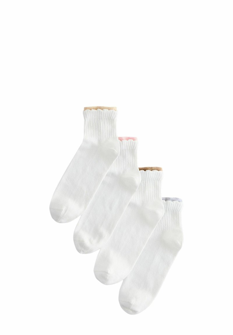 Next DOUBLE LAYER CROPPED ANKLE 4 PACK - Sokid - white neutral