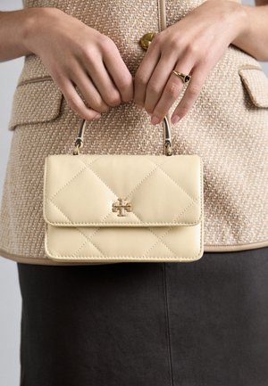 Tory Burch KIRA PAVE LOGO DIAMOND QUILT MINI - Handtas - vanilla soft