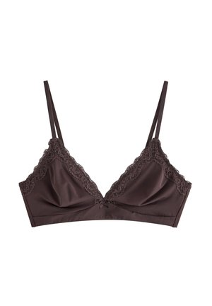 Lindex, BRA SOFT, MICRO WILMA TRIM - Σουτιέν για T-shirt - dark dusty brown