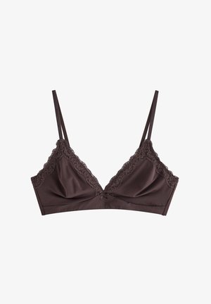 Lindex, BRA SOFT, MICRO WILMA TRIM - Soutien-gorge invisible - dark dusty brown