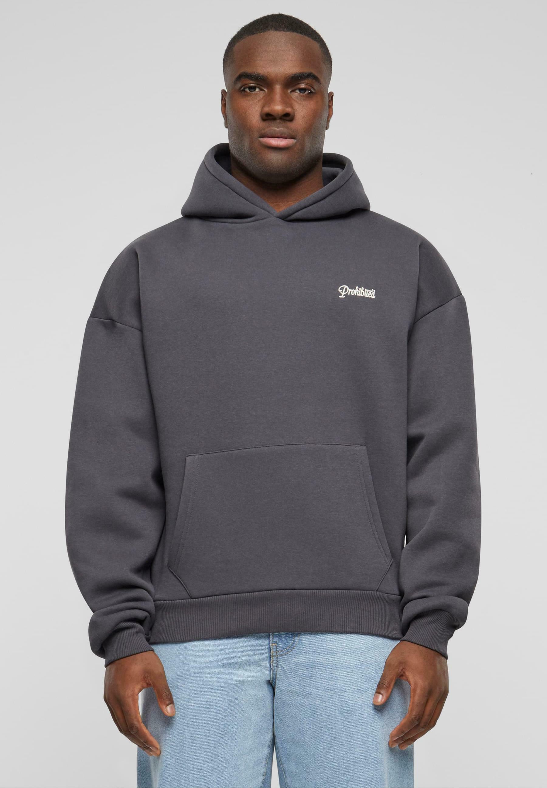 PROHIBITED EMBROIDERY - Hoodie - darkgrey/dark grey - Zalando