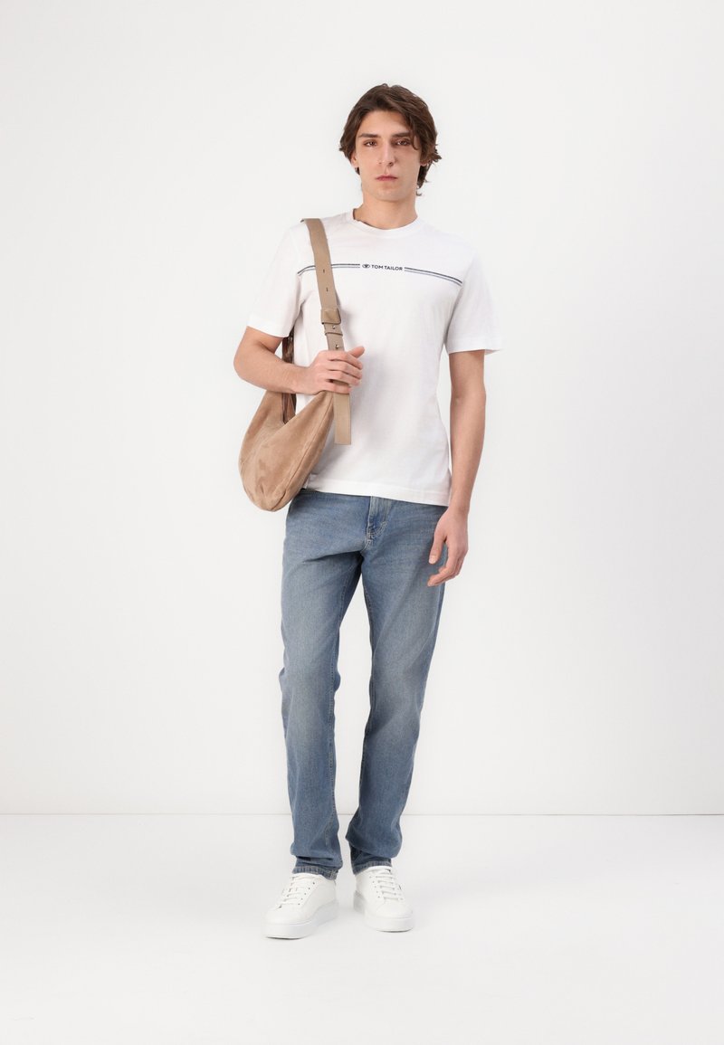 TOM TAILOR CREW NECK T-shirt con stampa weiß/bianco