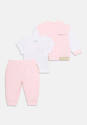 SET - Mikina so zipsom - pink  white