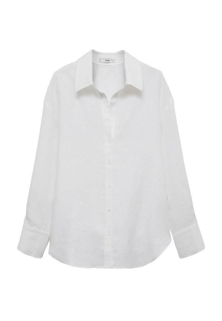 Mango Overhemdblouse crème Mango Overhemdblouse crème