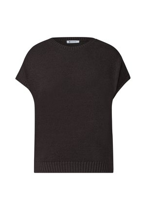 Street One, ÄRMELLOSER PULLOVER MIT RUNDHALS - T-shirts basic - black coffee