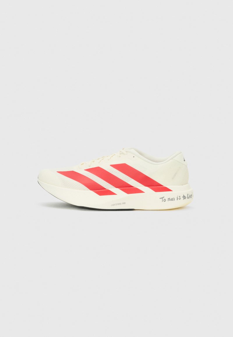 adidas Performance ADIZERO EVO SL M - Chaussures de running sur route - off white/better scarlet/core black