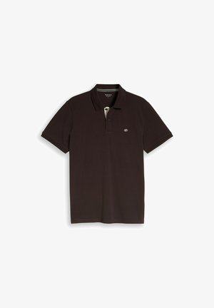 TOM TAILOR, BASIC POLO WITH CONTRAST - Poloshirt - dark chocolate brown
