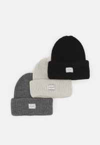 UNISEX 3 PACK - Căciulă - black/dark grey/off-white