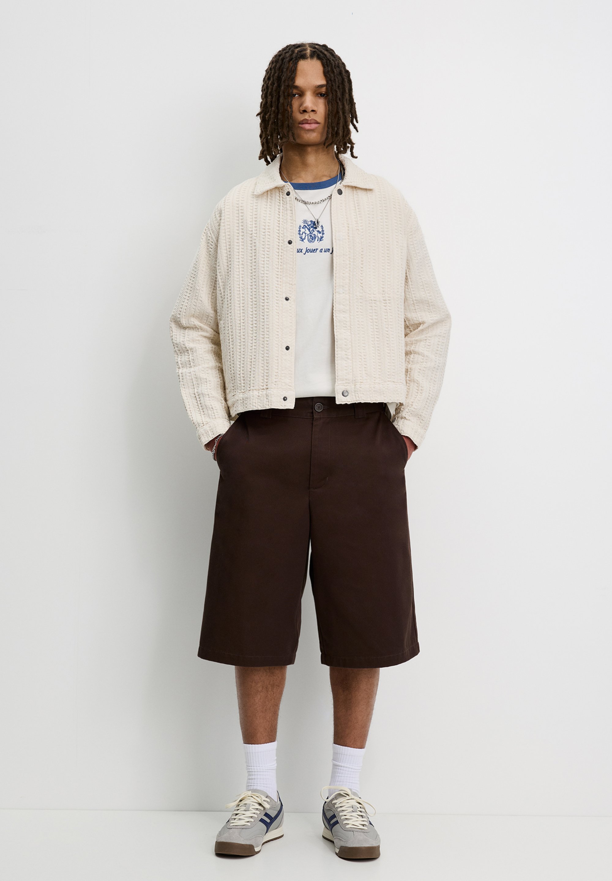 ★MEENDERI★BARTACK STITCH POCKET SHORTS - BROWN★正規品 CIOTA Baggy 5 Pocket Pants[UMA425BGPIMDBLD]｜URBAN RESEARCH