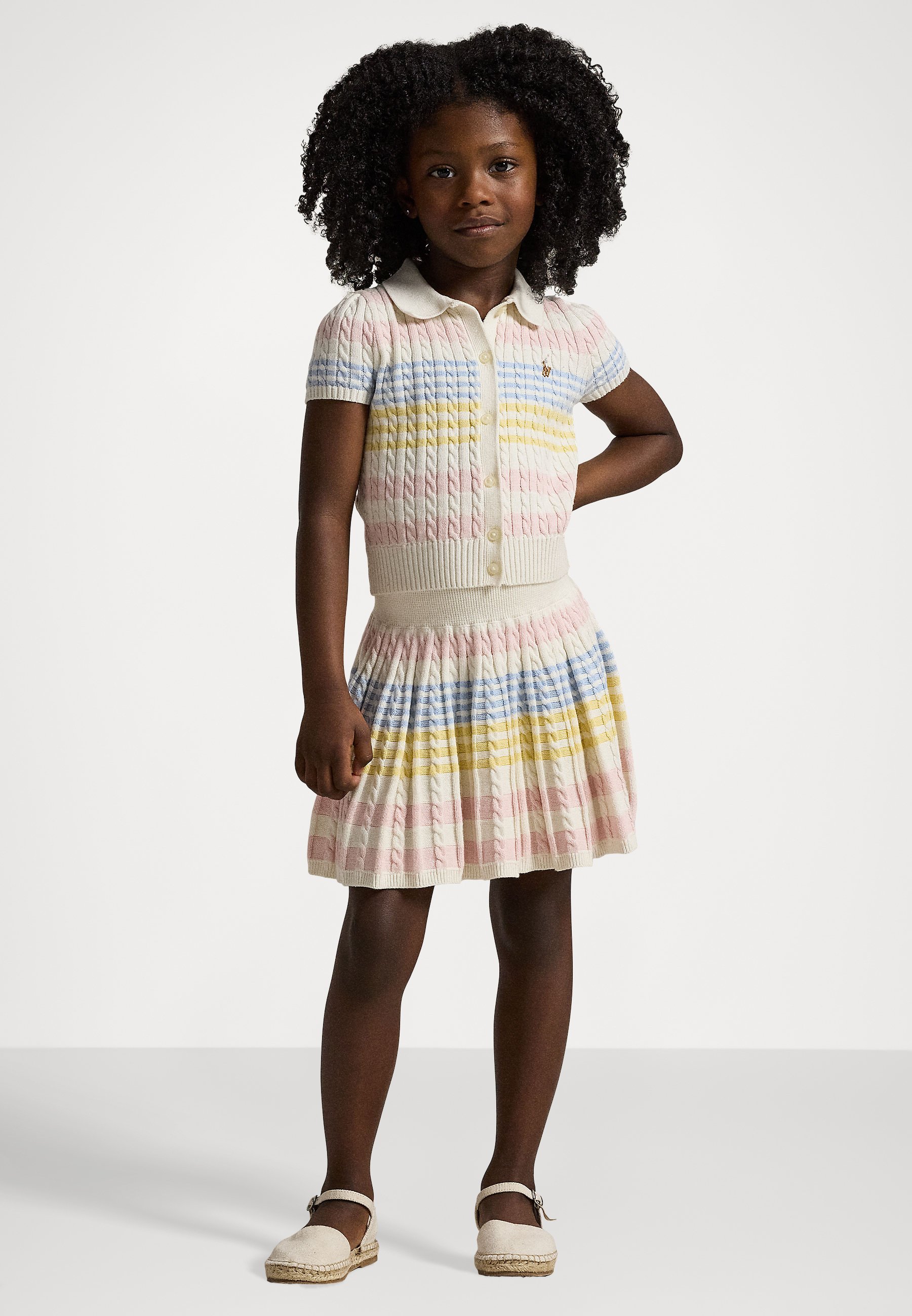 Polo Ralph Lauren STRIPED COTTON CARDIGAN & SKIRT SET - Cardigan  display picture 1