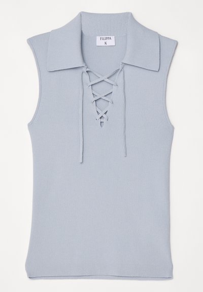 Filippa K LACED COLLAR  - Top - ice blue