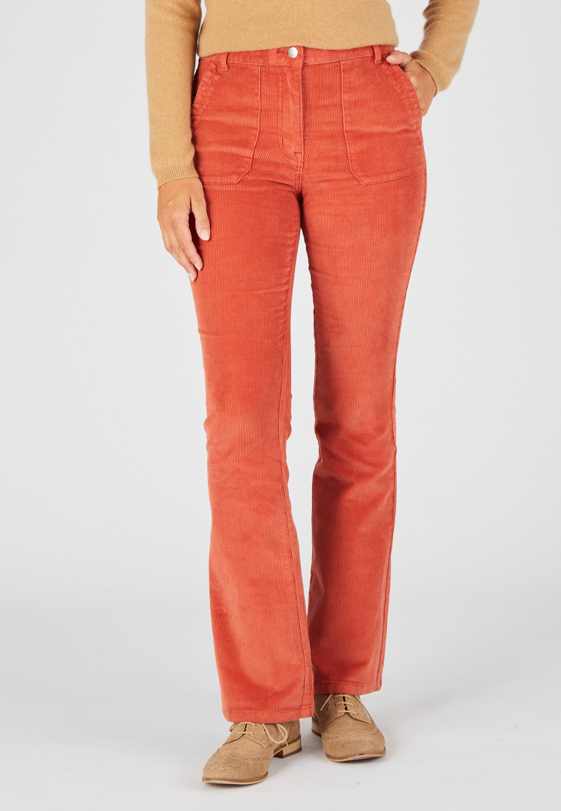 Damart Pantalon classique abricot/rose