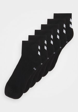 CHEVRON MID CUT 6 PACK UNISEX - Sportske čarape - black