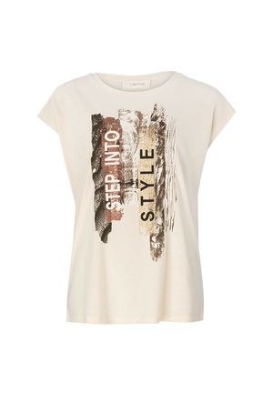 Print T-shirt - beige