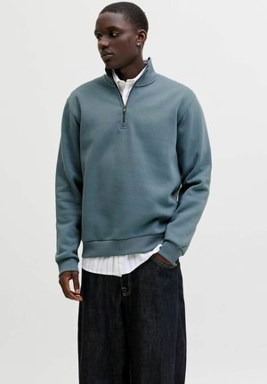 JJEBRADLEY  HALF ZIP - Sweatshirt - blue mirage