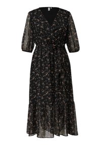 QS MIT ALL-OVER  - Dnevna haljina - schwarz