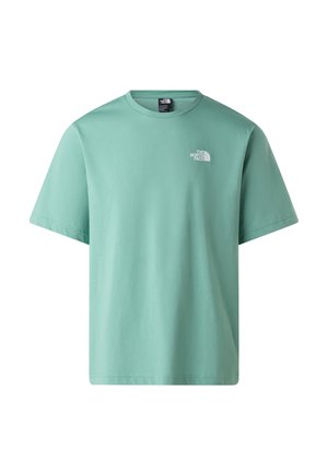 Mintgrön bomulls t-shirt med kort ärm och rundad halsringning. Har en liten vit logotyp på övre vänstra bröstet.