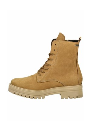 Platform ankle boots - camel braun