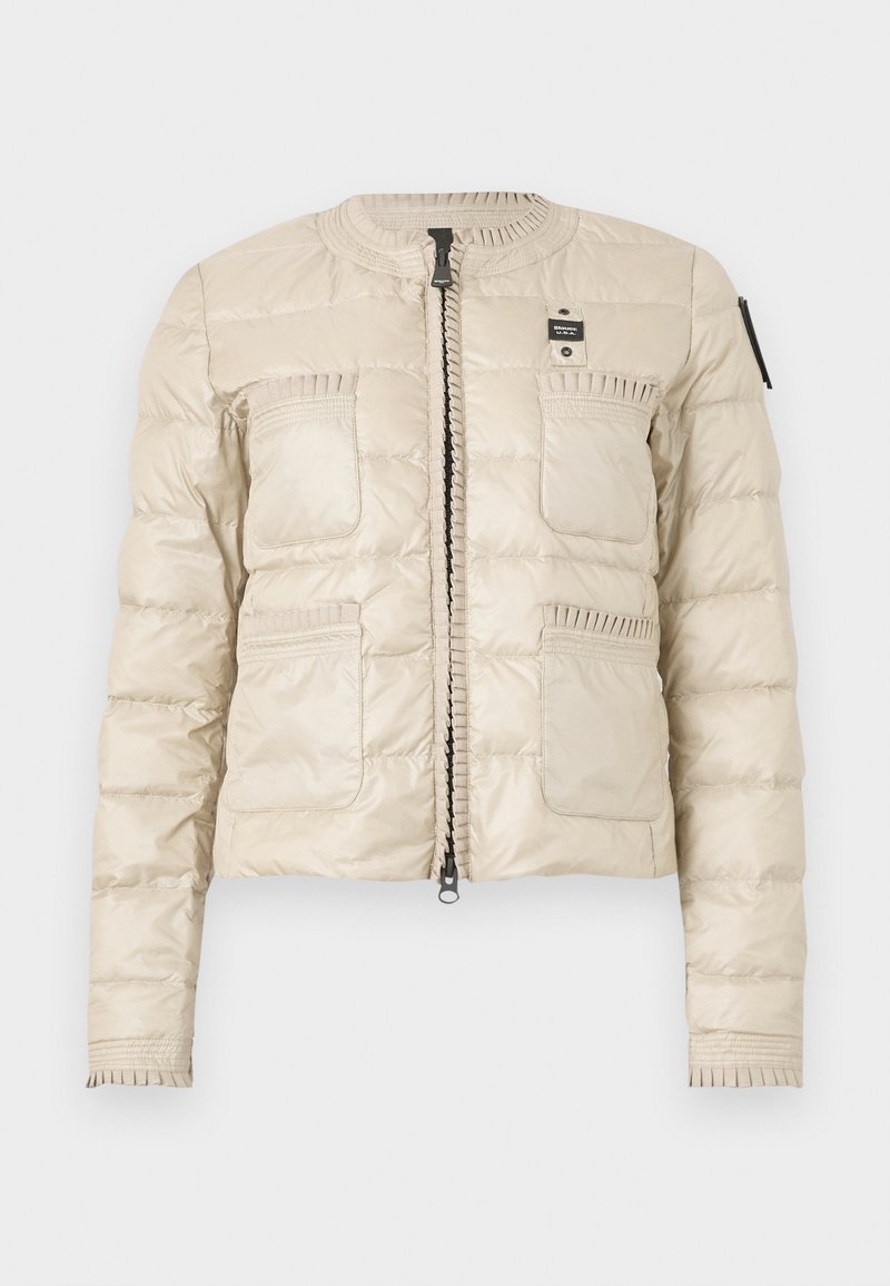 Blauer Gewatteerde jas beige