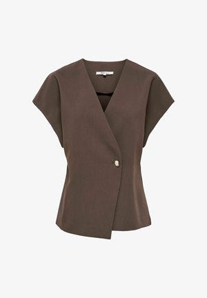 ONLY, WAISTCOAT ONLYASMINE WAISTCOAT - Veste sans manches - chocolate torte