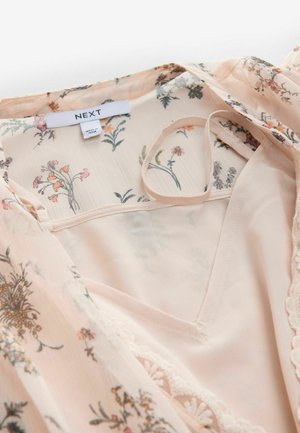 Next TALL FIT V-NECK TIERED SHEER  - Maksi garuma kleita - cream ditsy floral