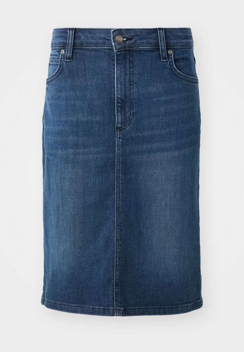 Lee MIDI SKIRT Denim skirt feel the fantasy/dark-blue denim
