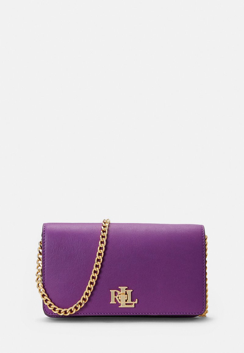 Lauren Ralph Lauren LEATHER CROSSBODY TURN-LOCK TECH CASE - Torba preko tijela - purple jasper