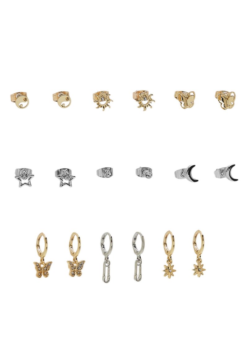 PULL&BEAR PACK OF SYMBOL Ohrringe gold coloured/goldfarben Zalando.at